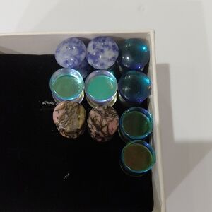Mystic Metals Assorted Plugs Glass, Serpentinite And Sodalite 00g